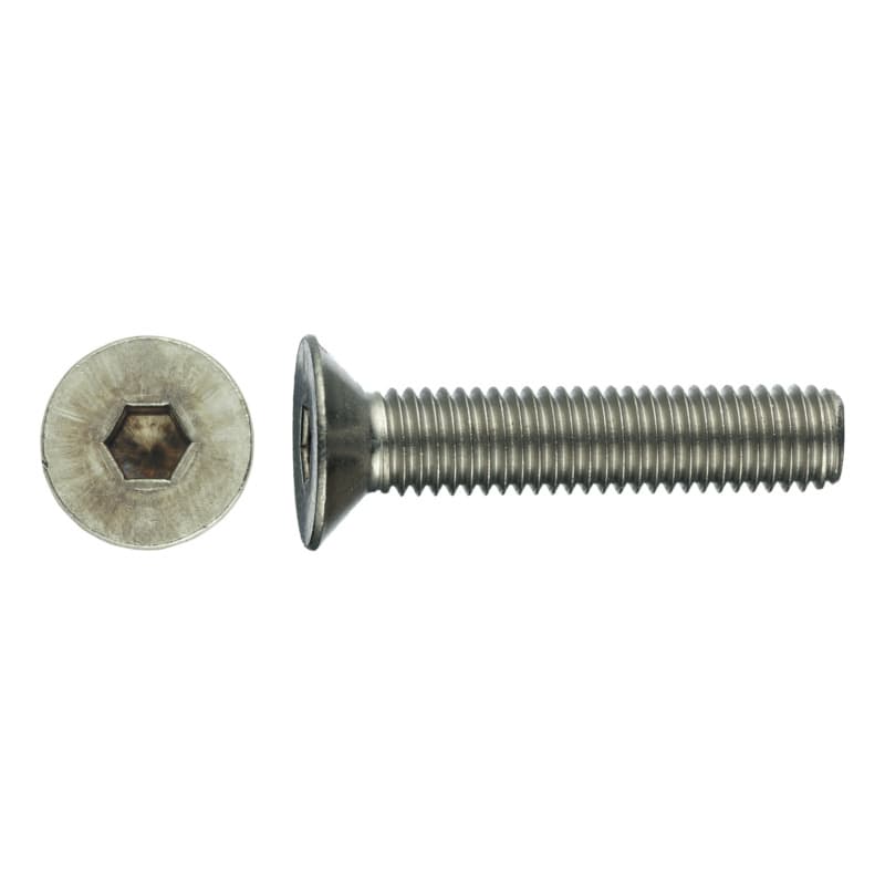 Countersunk head screws, ISO 10642 A2-70, hexagon socket 6 M10 x 100