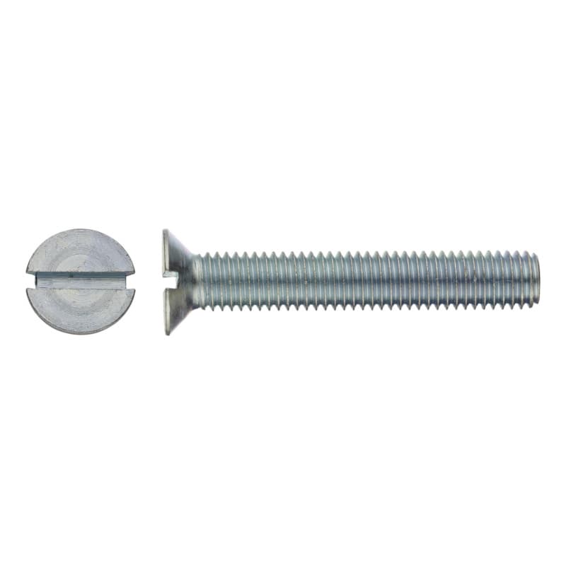 Countersunk head screw, DIN 963 4.8, galvanised, slot M4 x 10