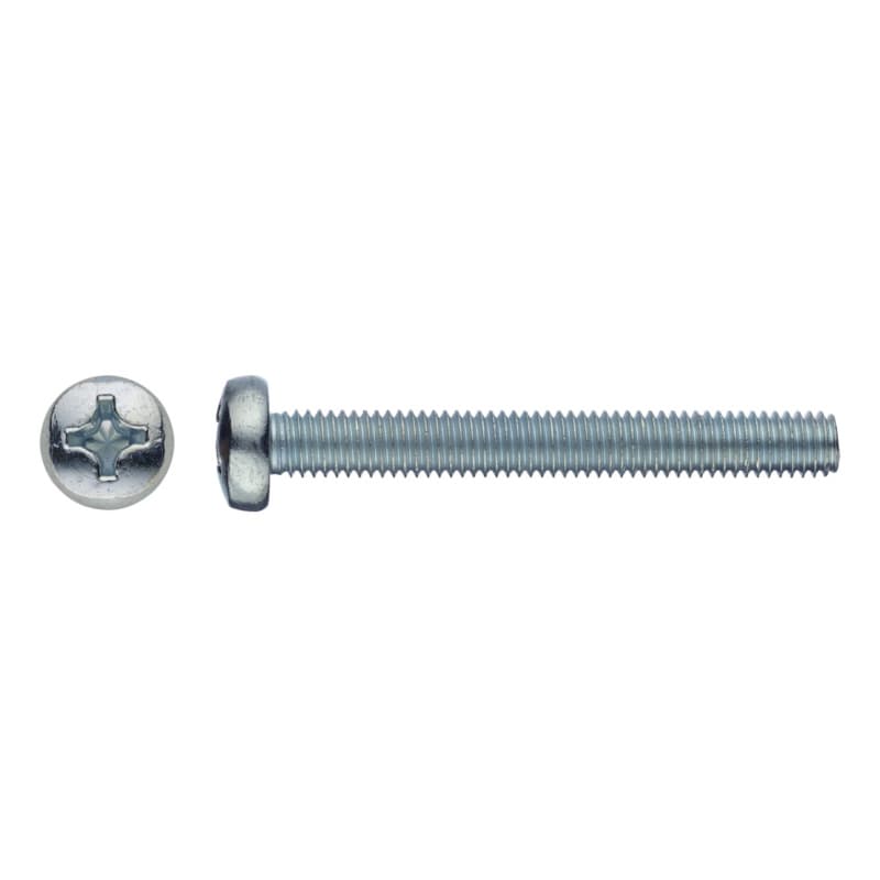 Pan head screw, DIN 7985 4.8, galvanised, H 1 M3 x 10