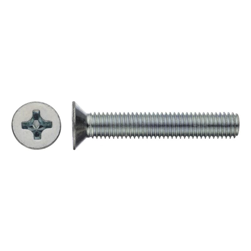Countersunk head screw, DIN 965 4.8, galvanised, H 1 M3 x 10