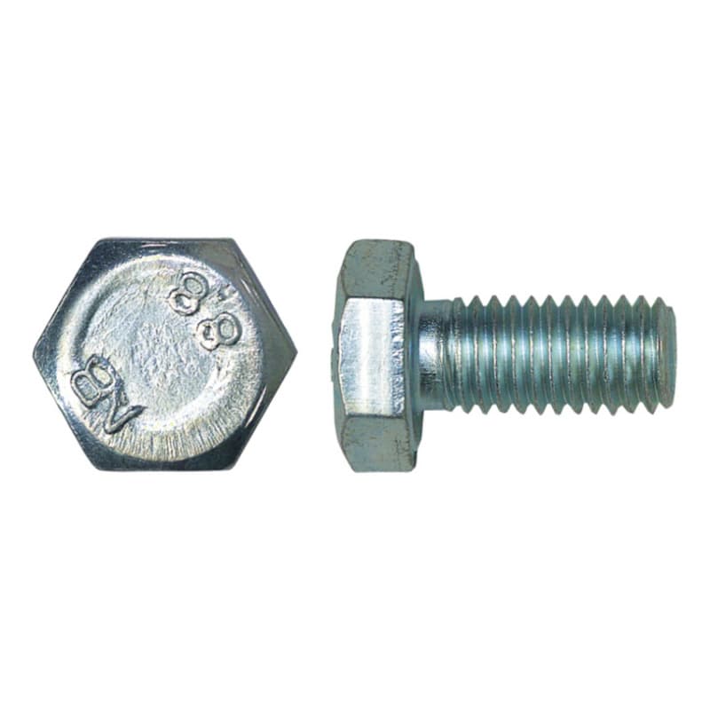 Hexagonal bolt, DIN 933 8.8, galvanised, AF 17 M10 x 100