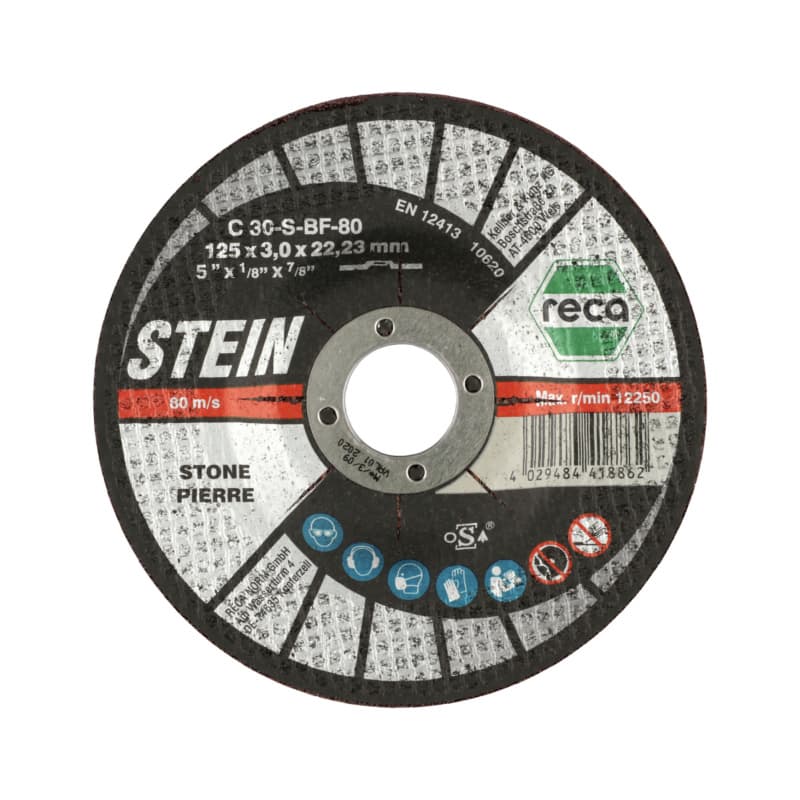 Stone cutting disc for stone, stepped, 115 x 3.0 x 22.23 mm