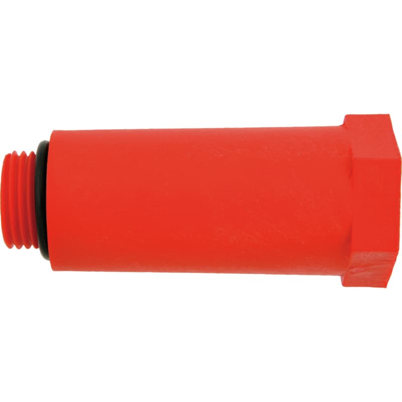 Stop end, plastic, red 1/2 inch