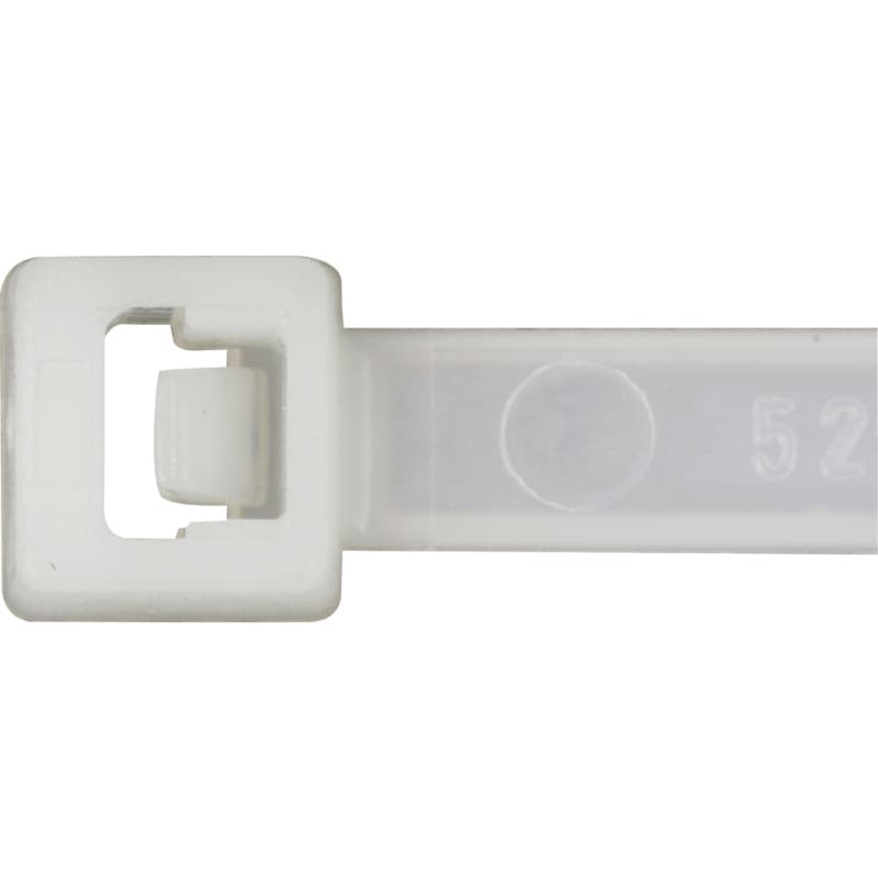 Cable ties, PA 6.6 natural, plastic latch 12.5 x 750 mm