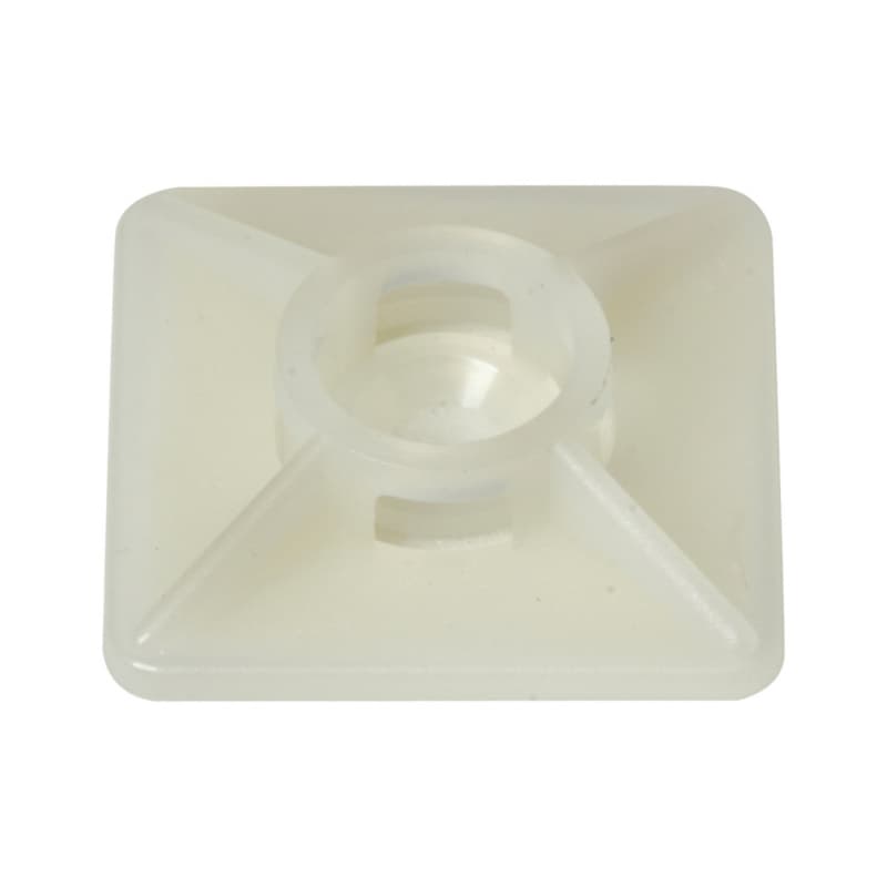 Self-adh. cble holder, PA 6.6 natural, holder: 25 x 25 mm, for 2.5-mm cable ties