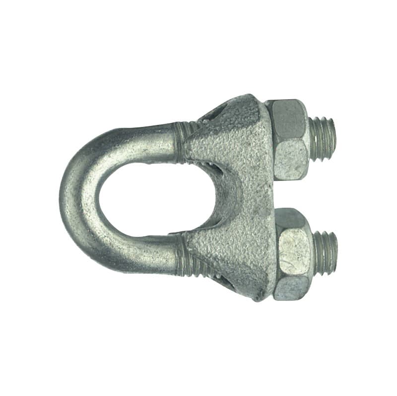 Wire rope clamp, light-duty design, previously DIN 741, galvanised, f. rope Ø 13