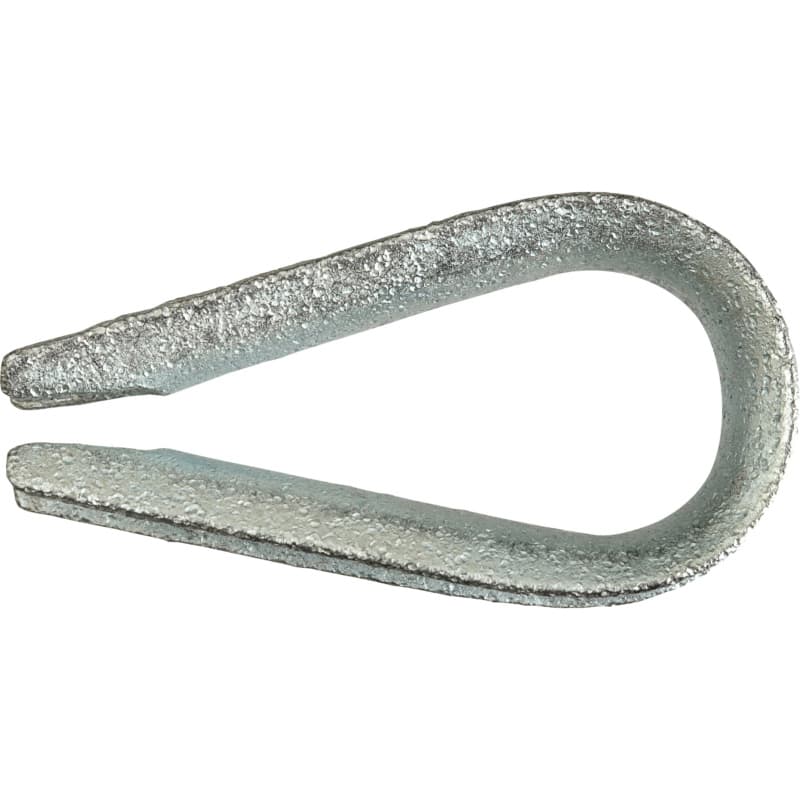Rope thimble, previously DIN 6899, galvanised, type A, for rope Ø 3