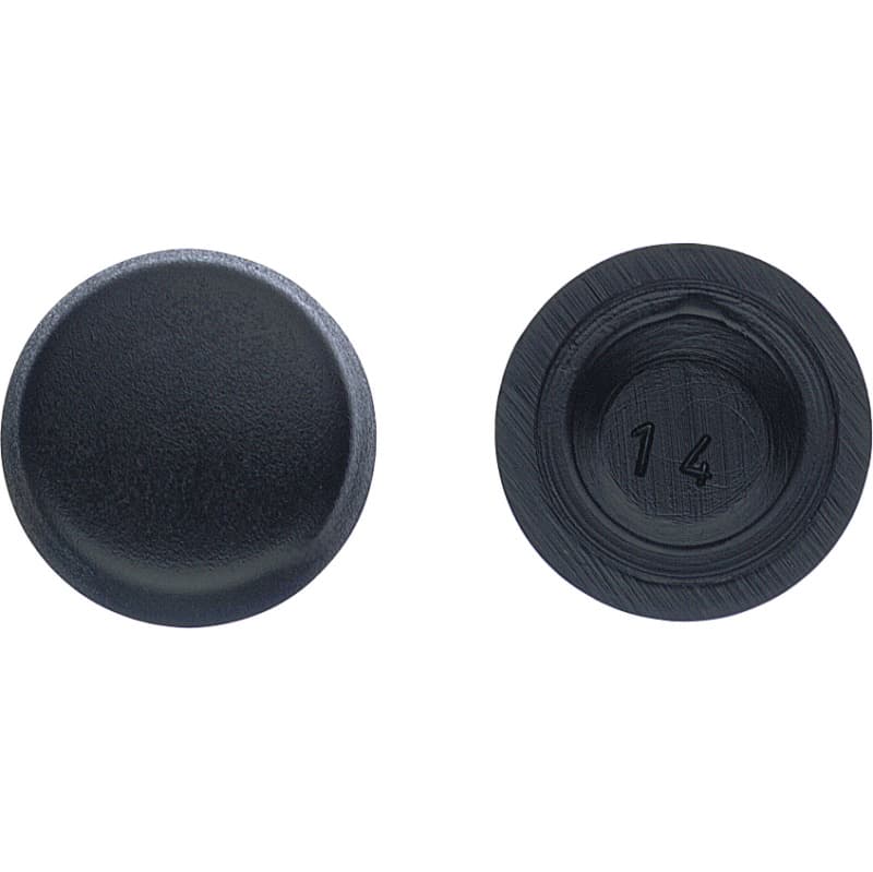 Cover cap for window sill screw, RAL 9005, plastic, deep black