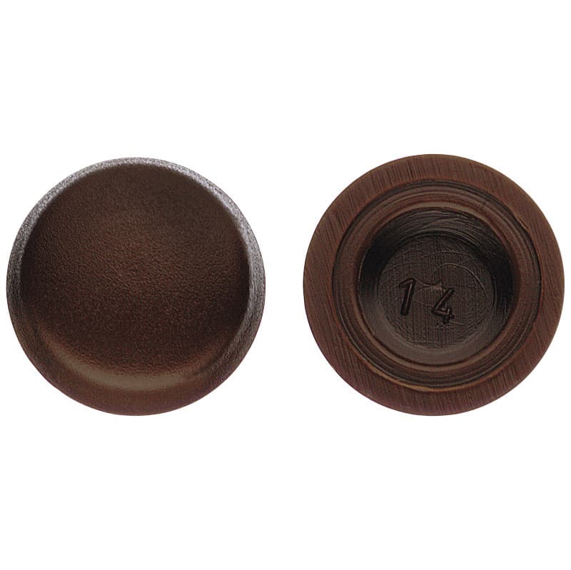 Cover cap for window sill screw, RAL 8016, plastic, mahogany brown
