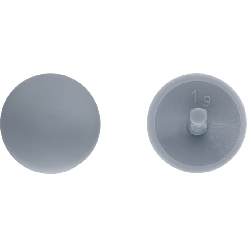Cover cap for particle board screw, RAL 7001, plastic, silver grey, Ø 12