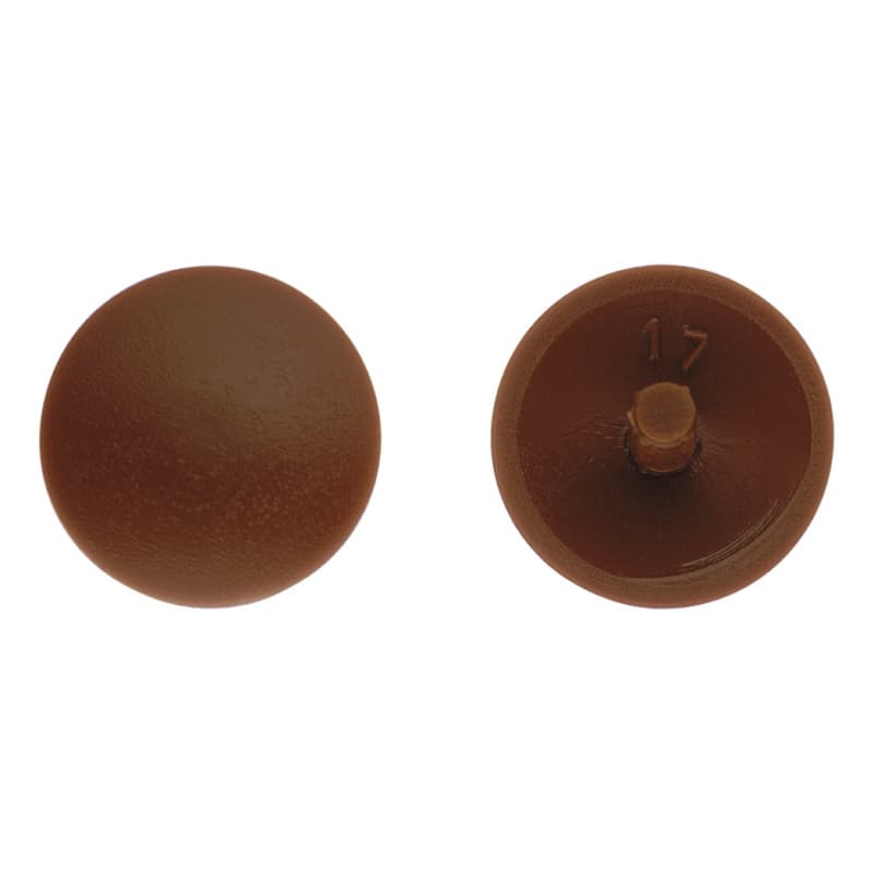 Cover cap for particle board screw, RAL 8007, plastic, fawn brown, Ø 12