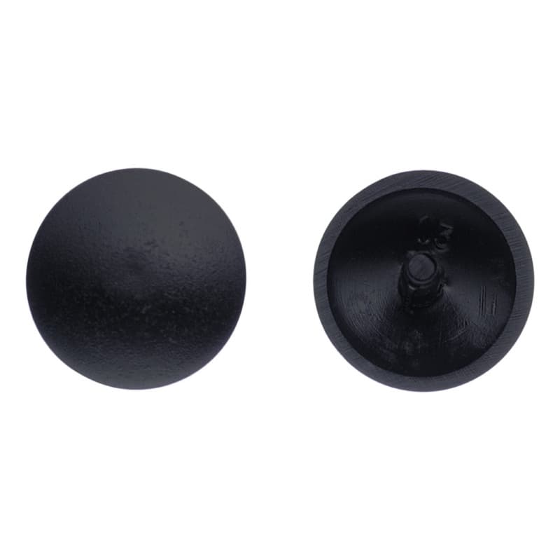 Cover cap for particle board screw, RAL 9005, plastic, deep black, Ø 12