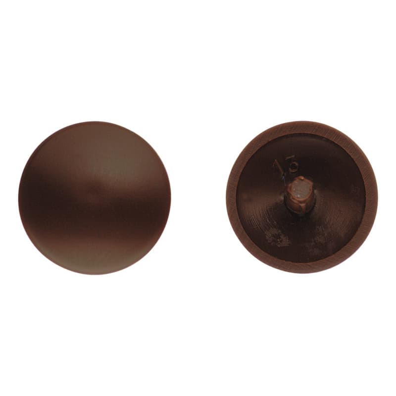 Cover cap for particle board screw, RAL 8016, plastic, mahogany brown, Ø 12