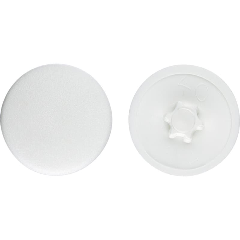 Cap for frame anchor, TX40 RAL 9010, plastic, pure white