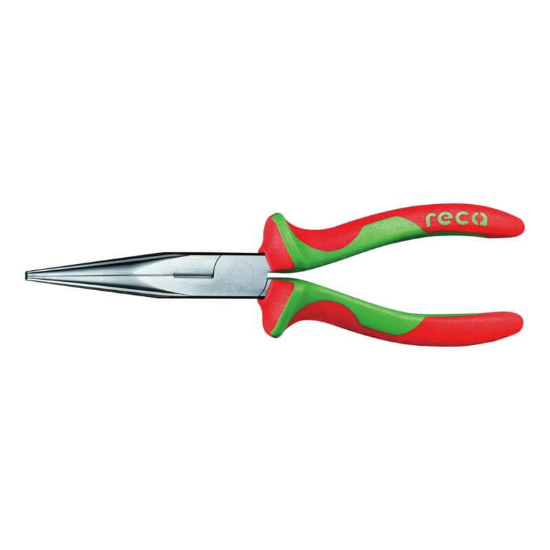 VDE straight snipe nose pliers, 2-component handle 205 mm