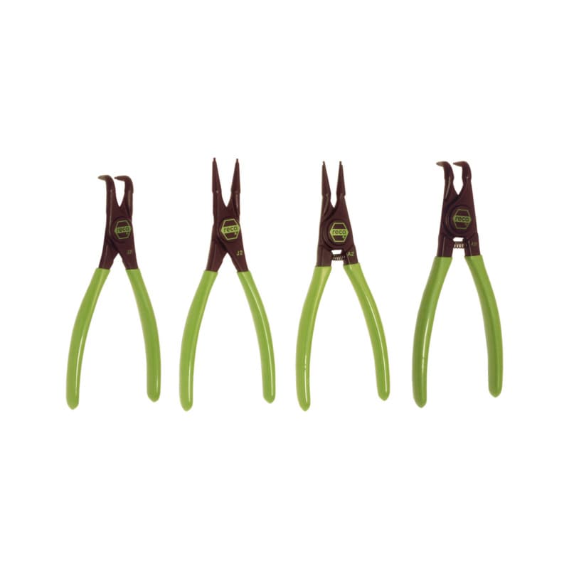 Circlip plier set, 4 pcs., dip-insulated