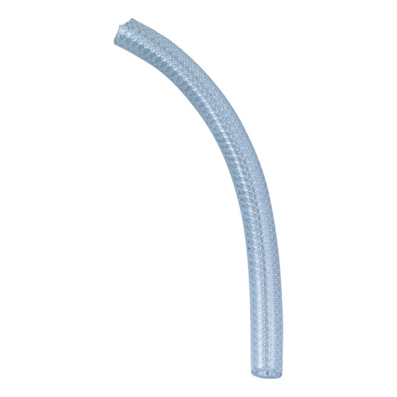 Fabric hose, compressed air, 25 m long, transparent 6 mm