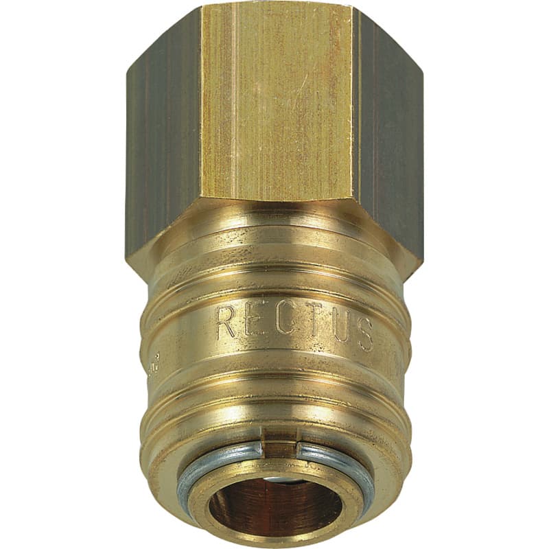 One-handed quick coupling, compressed air, with female thread, connection 1/2"