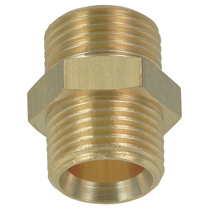 Compressed air safety coupling, brass, cylindrical male thread, 1/2"