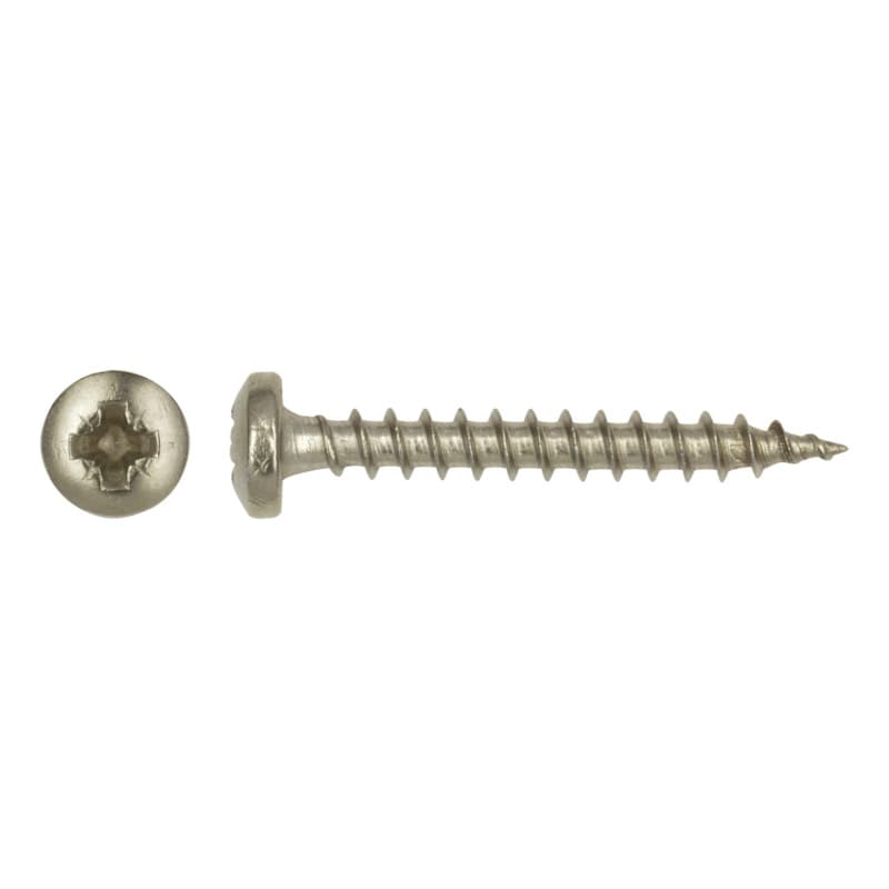 Pan-head particle board screw, A2, Z 2 4.0 x 20