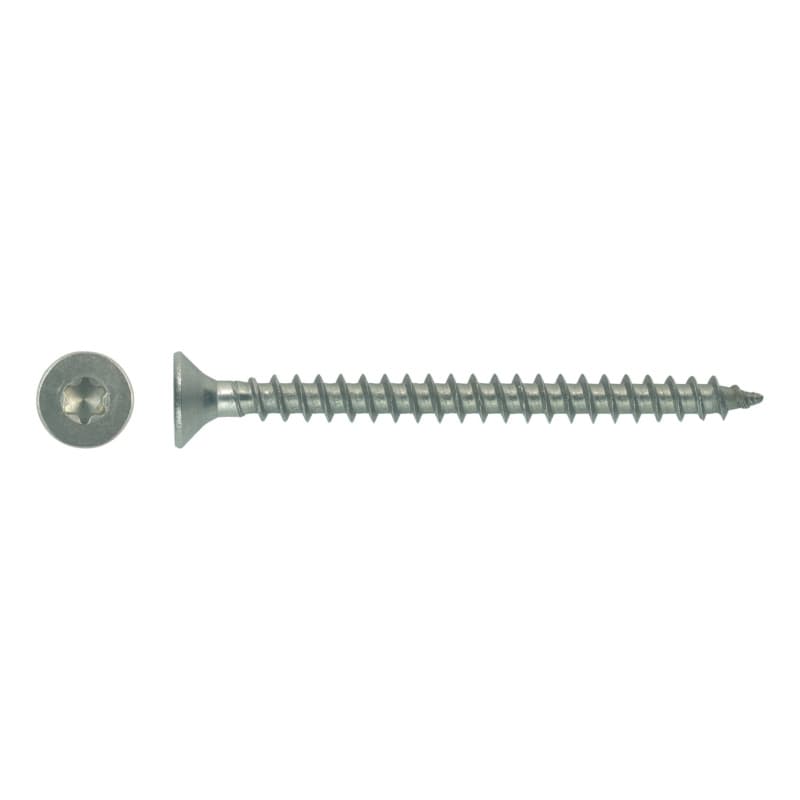 Particle board screw, countersunk head, A2, FT, TX 10 3.0 x 16