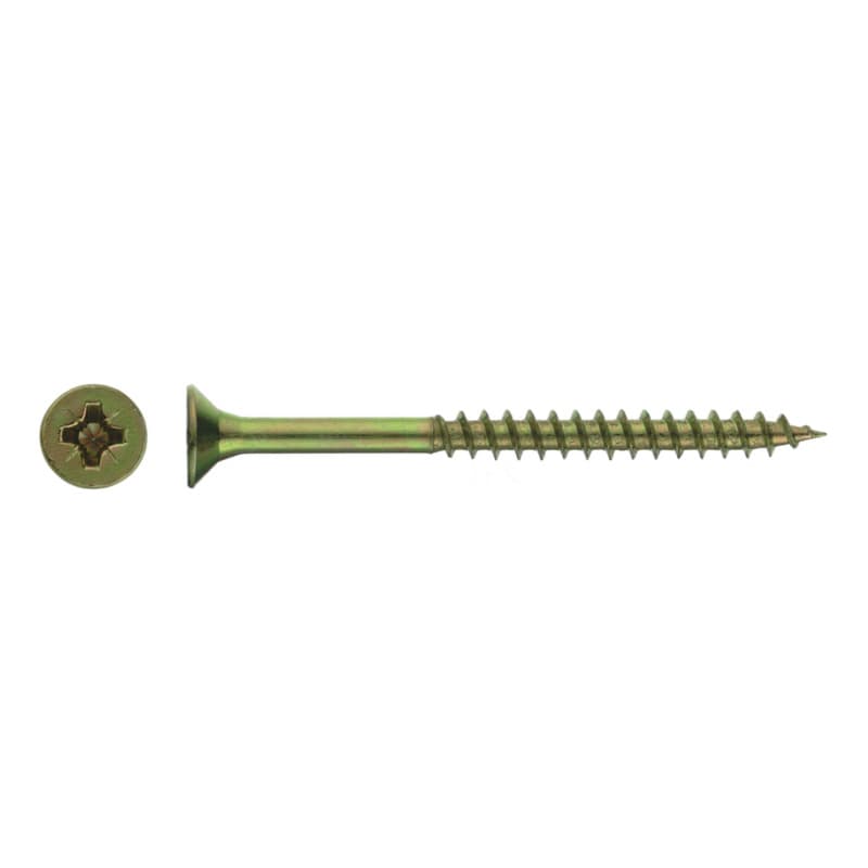 Countersunk-head particle board screw, yellow galvanised, Z 2 3.5 x 35/21