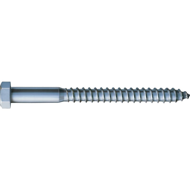 Hexagon-head wood screw, DIN 571, galvanised, 17 AF, 10 x 100