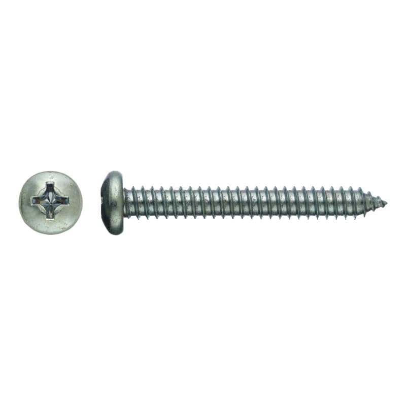Pan head tapping screw, DIN 7981, galvanised, type C, H 0 2.2 x 6.5