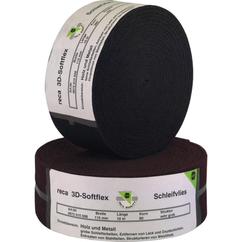 Abrasive fleece plus roll, grain: 180, brown, A-Fine, 115 x 10,000 mm