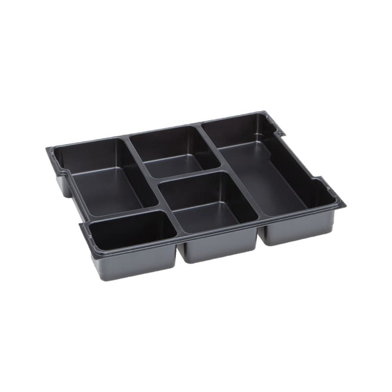 Inlay for plastic system case, 5 compartments, plastic 405 x 315 x 62 mm