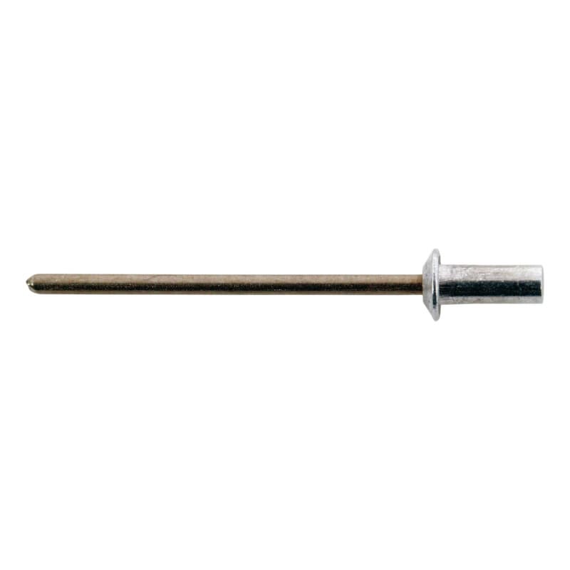 Round pan head closed-end blind rivet, aluminium/A2, bore Ø 3.3, 3.2 x 6.5