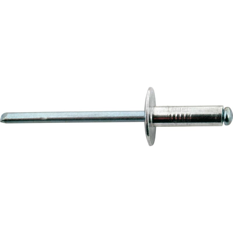 Large-head blind rivet, alu/st, bore Ø 4.1, clamping range: 3.0-5.0 mm 4.0x8.0
