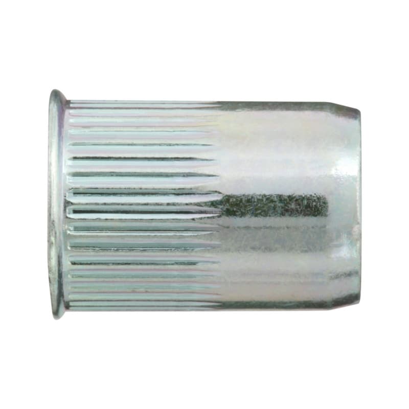 Rivet nut, counters. head, sml, znc-pl., bore Ø 12.0, clmp range 0.8–3.5 mm, M10