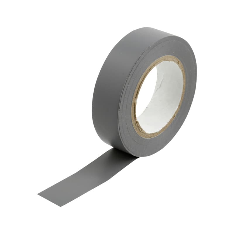 Electrical PVC insulating tape, VDE grey 15 mm x 10 m