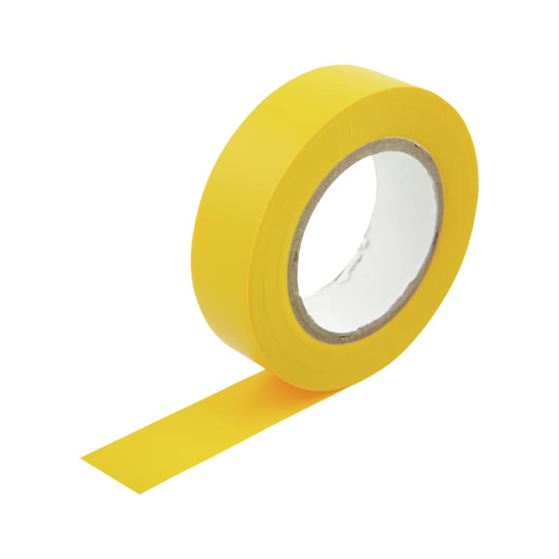 Electrical PVC insulating tape, VDE yellow 15 mm x 10 m