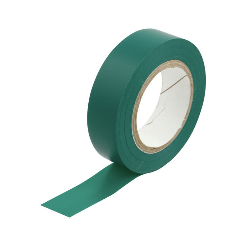 Electrical PVC insulating tape, VDE green 15 mm x 10 m