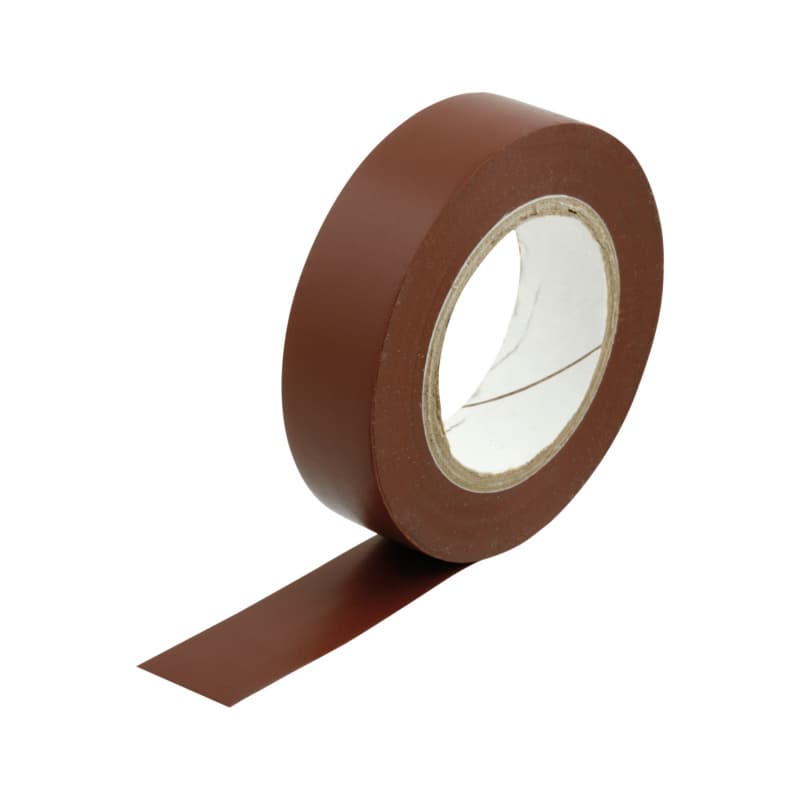 Electrical PVC insulating tape, VDE brown 15 mm x 10 m