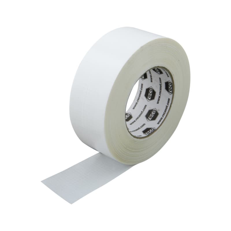 Premium fabric adhesive tape, white 50 mm x 50 m
