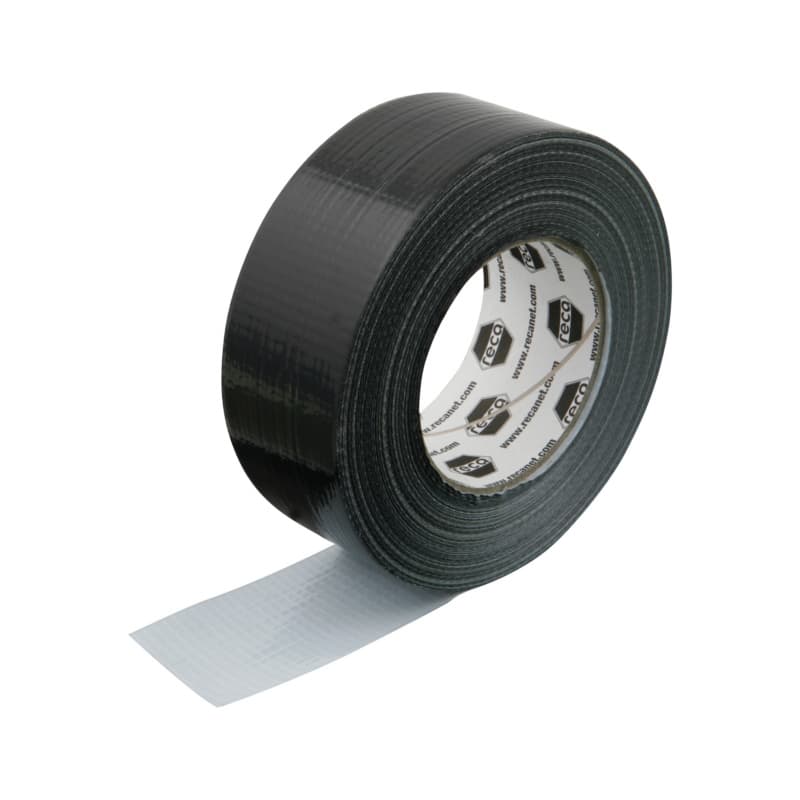 Premium fabric adhesive tape, black 50 mm x 50 m
