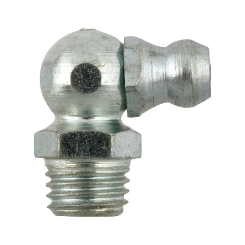 Grease nipple DIN 71412 yellow-galv. steel, con. gr. nipple H3, 90°, type C M6x1