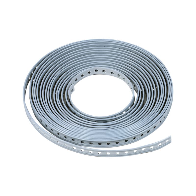 Plastic punched mounting strip 10 m, non-welded 19 mm