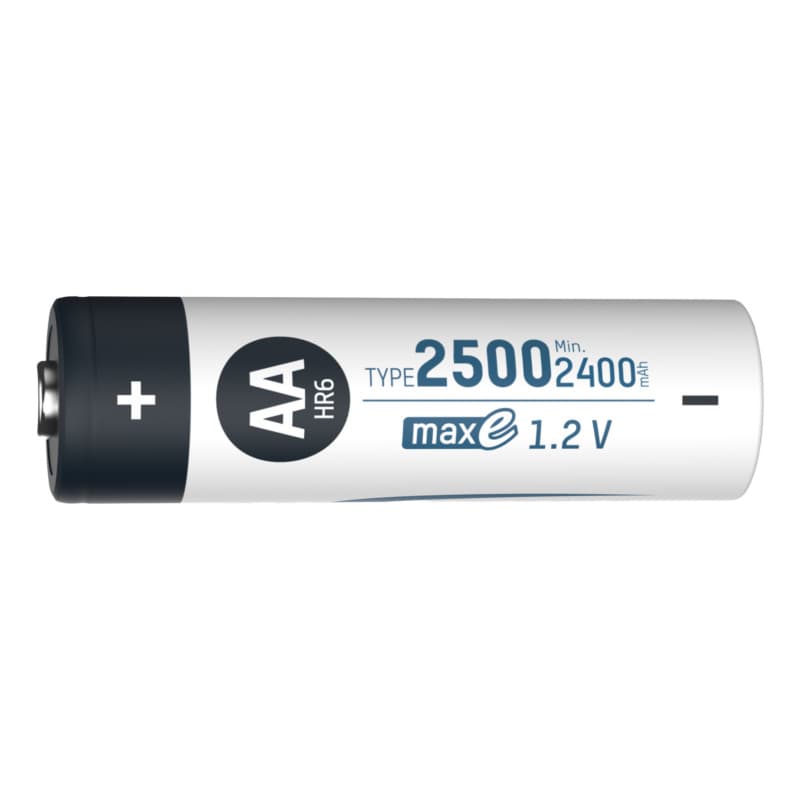 max e+ NIMH rechargeable battery 2500 mAh, 1.2 V, AA