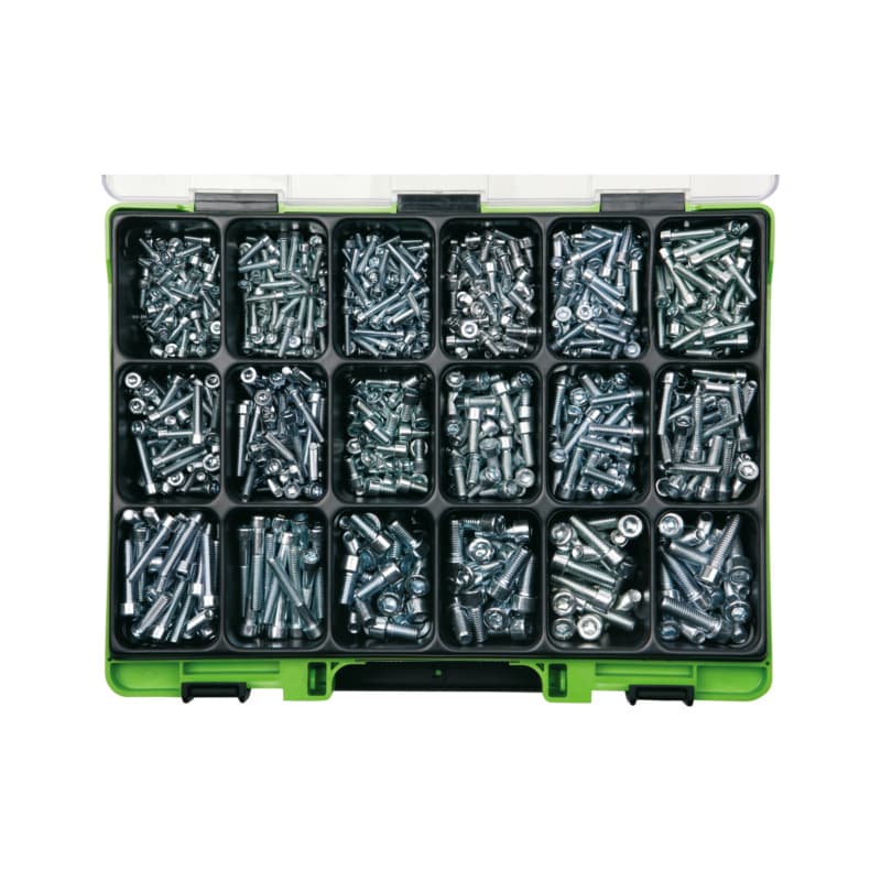 VISO cheese-head screw assortment, DIN 912 steel 8.8 galvanised