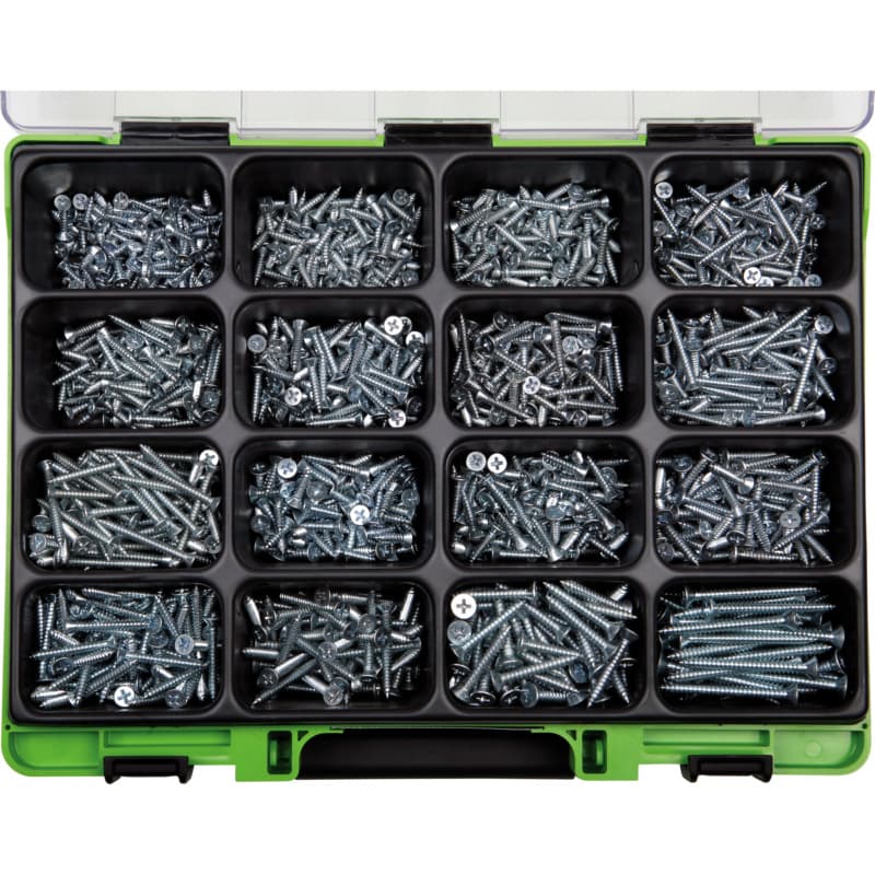 VISO tapping screw assortment DIN 7982 countersunk head, galvanised steel