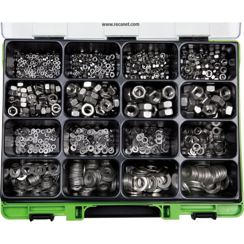 VISO hexagonal nut and washer assortment DIN 934/125, A2 stainless steel