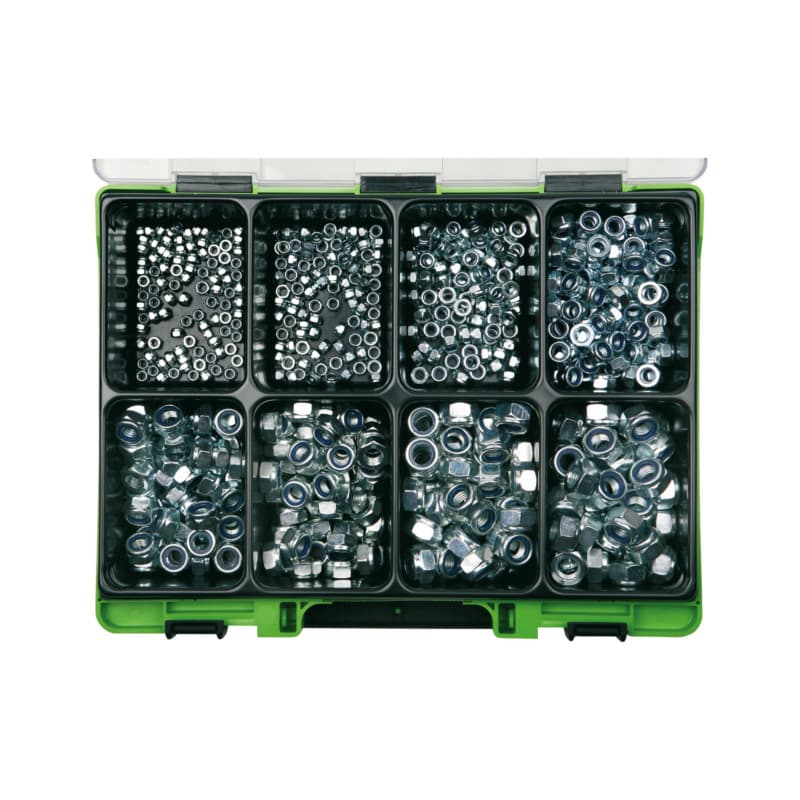 VISO lock nut assortment DIN 985 cl. 8 galvanised steel