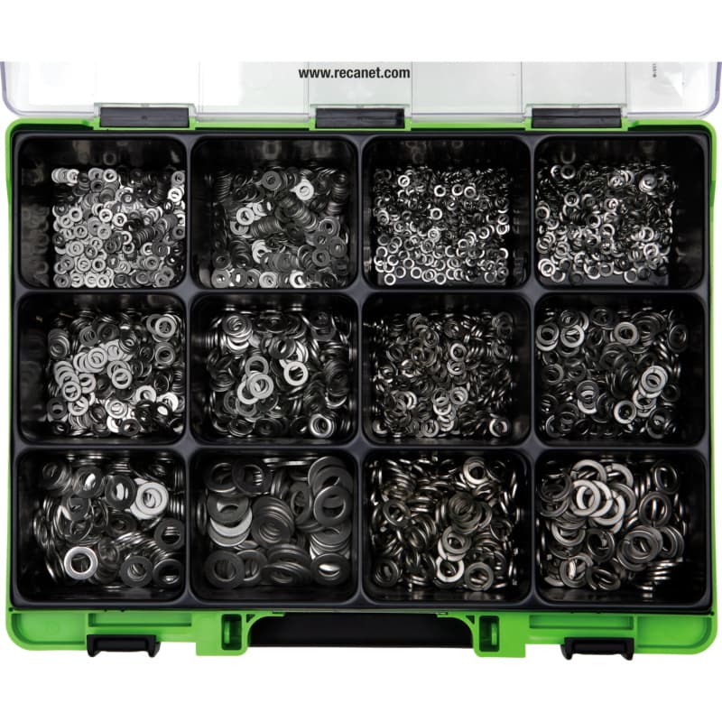 VISO washer/lock washer assortment DIN 125/127 A2 stainless steel, M3 - M10