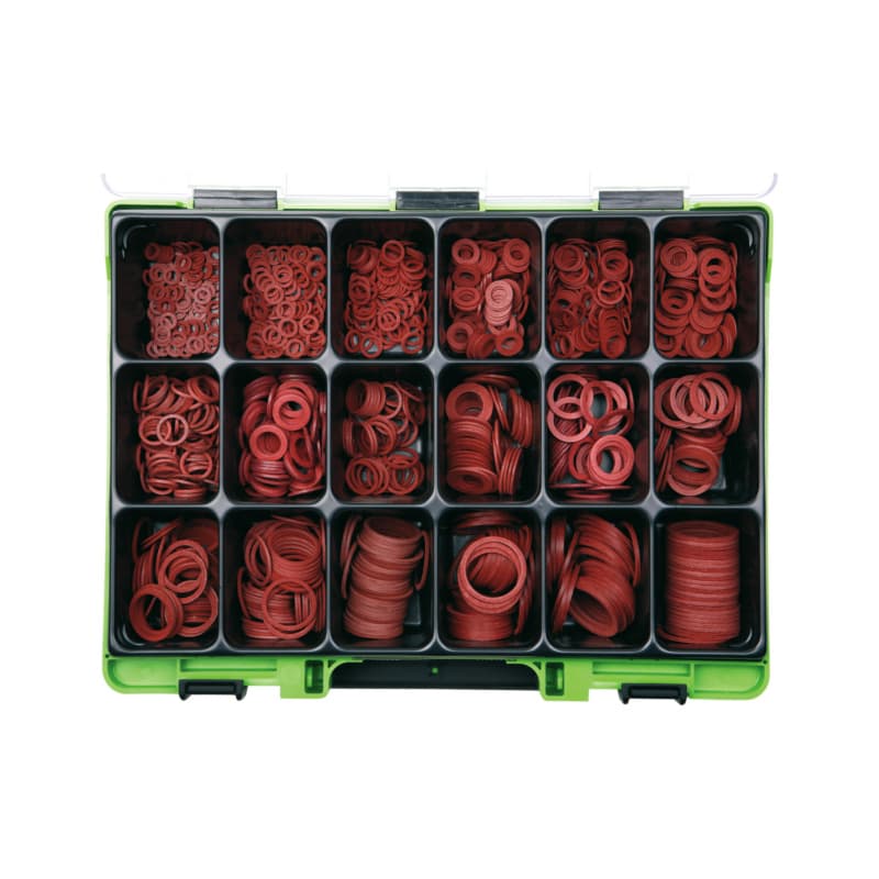 VISO fibre sealing ring assortment DIN 7603 A