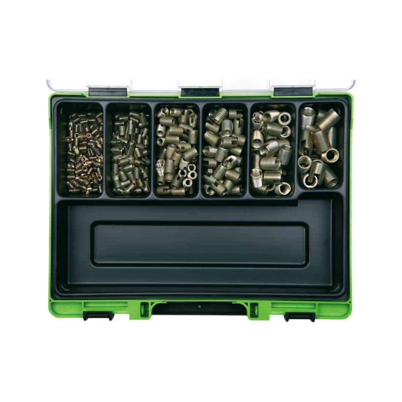 VISO insert nut assortment, hardened steel, yellow chromatised M4-M12