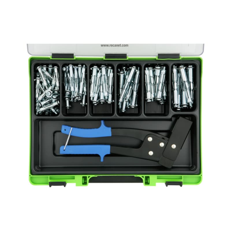 VISO cavity anchor assortment with pliers